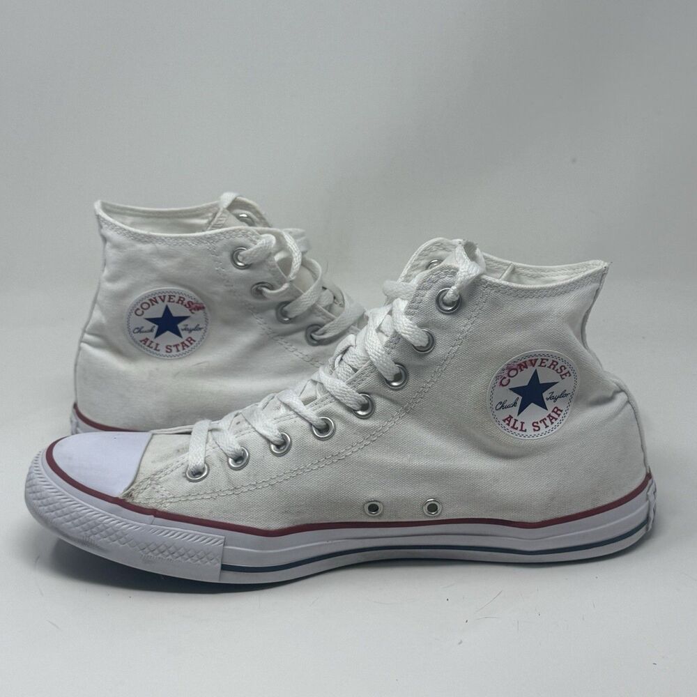 Converse All Star Sneakers Mens 10.5 White Canvas High Top Classic Unisex Shoes